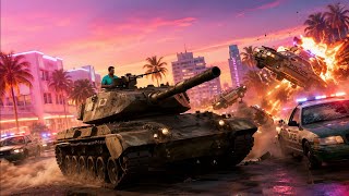 GTA Vice City Tank Rampage Destroying the Entire Police Force! 🚔🔥