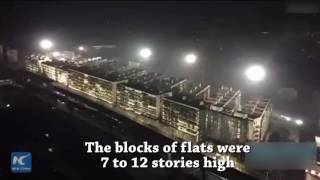 19 buildings demolished in 10 seconds in C China
