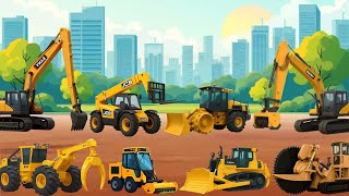 CONSTRUCTION VEHICLES HEAVY MACHINERY | Mulcher, Long Reach Excavator, Telehandler, Rocksaw Trencher