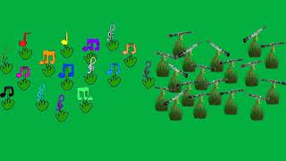 Music Note Flowers and Clarinet Flowers (Flower Duet)