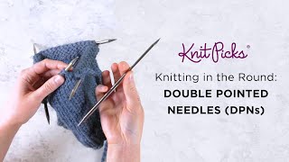 How to knit in the round on double-pointed needles for beginners
