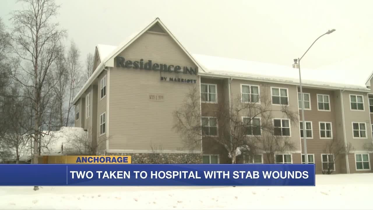 Two taken to hospital after stabbing at Anchorage hotel, APD says