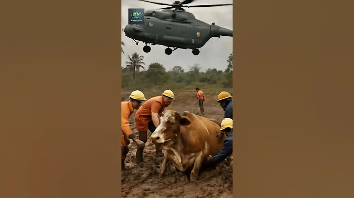 Heart-Stopping Rescue: Pregnant Cow Saved from Muddy Trap!"