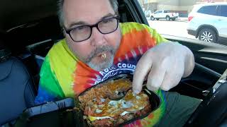 Eating Filiberto's Huevos Rancheros, Mexican Food Breakfast at Walmart, Mesa, Arizona, 26 April 2024