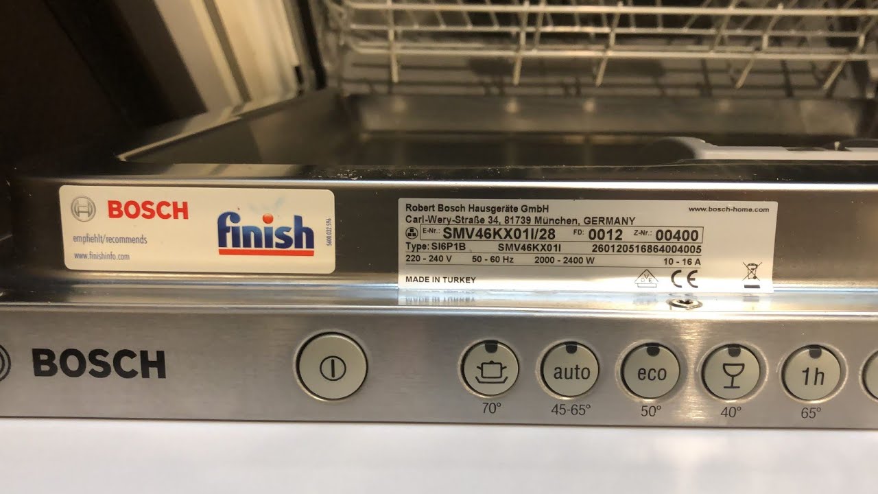BOSCH inbuilt dishwasher SMV46KX01I Dishwasher unpacking