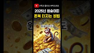2025 원숭이띠의 재물운,금전운 상승 비법!  #띠별운세 #운세 #사주