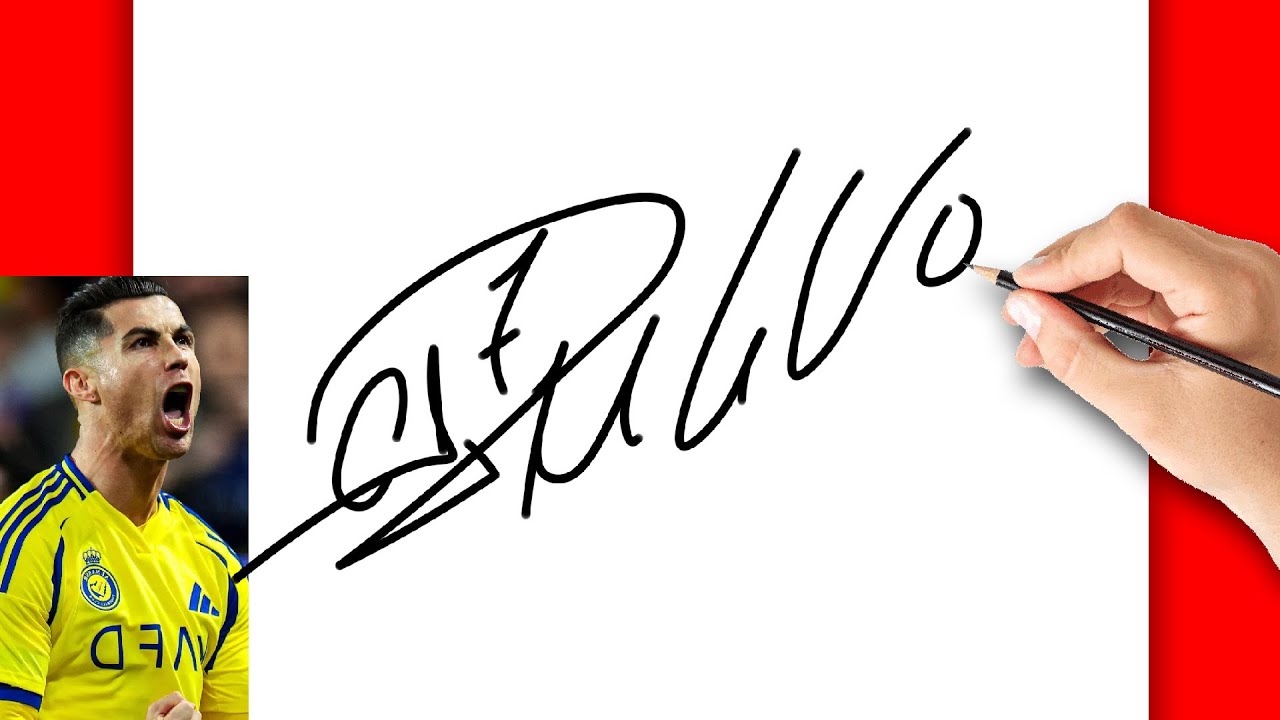 HOW TO DRAW RONALDO CR7 SIGNATURE EASY | DRAWING STEP BY STEP