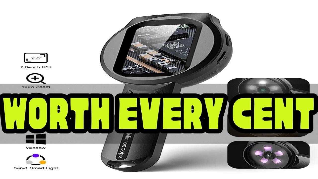 2.8'' IPS Digital Magnifier HD 1080P 100X Portable Microscope Handheld Mignifying Glass for Electro