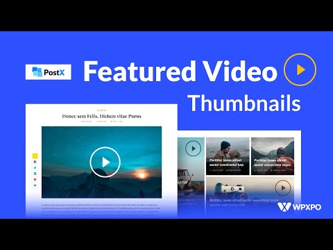 How to Display Video as Featured Image / Thumbnail using PostX