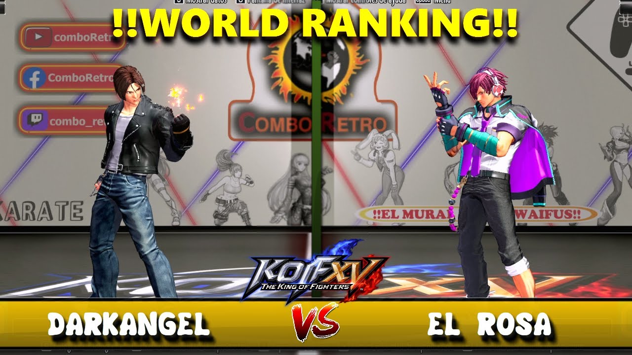 [TOPs Mundiales KOF XV FT2] DarkAngel vs El Rosa #kofXV - YouTube