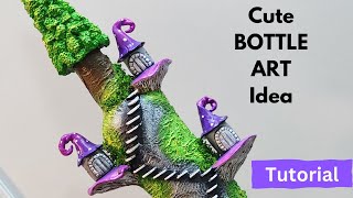 Bottle art, Mushroom bottle art, CreativeCat, art and craft, wine bottle craft, bottle decoration by Creative Cat 3,641 views 4 months ago 5 minutes