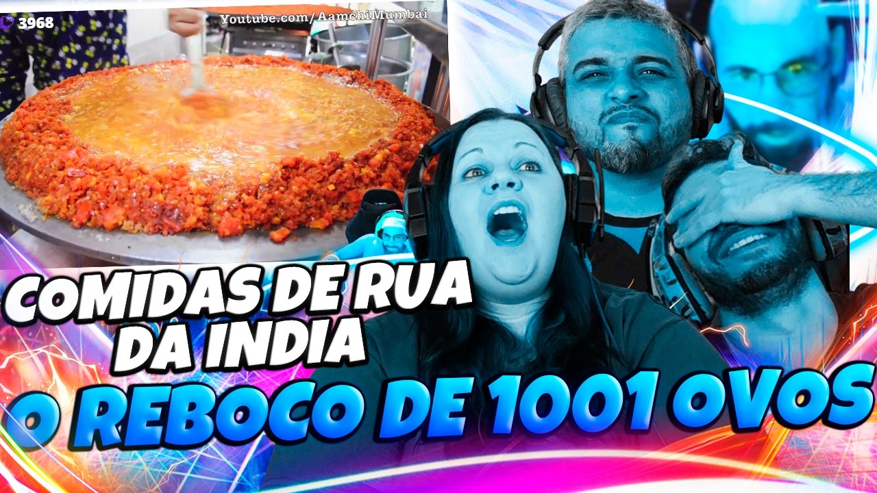 Smzinho Reagindo a Comida de Rua Indiana O REBOCO DE LAJE DE 1001 OVOS | PARTE 3 | Family Reacts