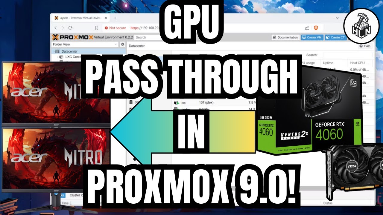 Как пробросить видеокарту на сервере Proxmox 9 — полное пошаговое руководство/руководство (AMD и ...
