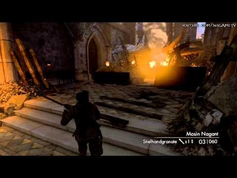 Sniper Elite V2 - Sniper Elite Difficulty Walkthrough - St. Olibartus Church - HD