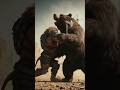 Humanoid lion vs giant bear 🦁⚔️🐻#youtubeshorts #animals #battle #lion #bear #shorts