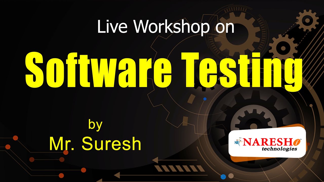 Live Workshop on Software Testing@11.10 AM | by Mr. Suresh - YouTube