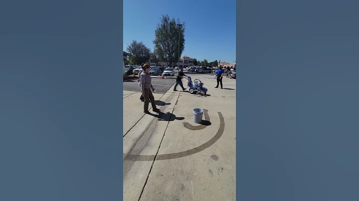 Graco line striper doing a radius