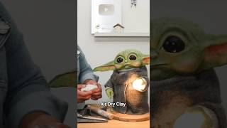 Grogu Lamp SCULPTED from Air Dry Clay  #rgrogu #themandalorian #airdryclay