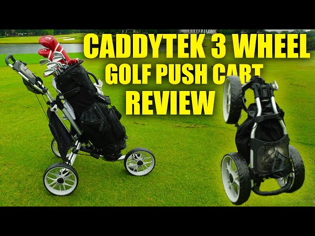 CaddyTek 3 Wheel Golf Push Cart review 2024: Easy Fold, Great