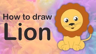 أتعلم أزاي ترسم أسد كرتوني بطريقة سهلة بالقلم الرصاص How to draw a LION