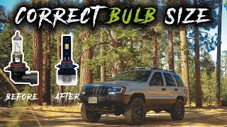 Installing LED bulbs in New Headlights on Jeep WJ | Najar offroad