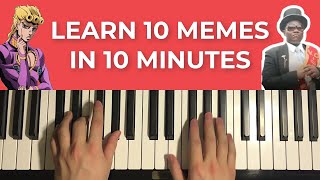 Vignette de la vidéo "Learn 10 Meme Songs On Piano In 10 Minutes!"