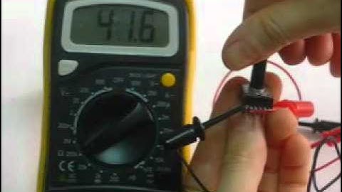 Multimeter 50k Log Potentiometer Test