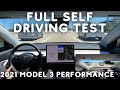 Autopilot / Full Self Driving (FSD) City / Highway Test - 2021 Tesla Model 3 Performance