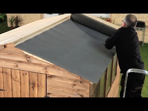 how to felt a shed roof + refelting a shed roof garden