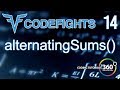 AlternatingSums | CodeFights Intro Algorithm JavaScript Solution and Breakdown