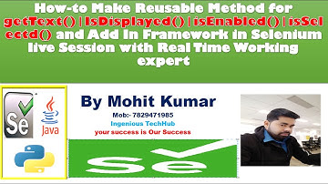 getText()|isDisplayed()|isSelected()|isEnabled() in Selenium WebDriver