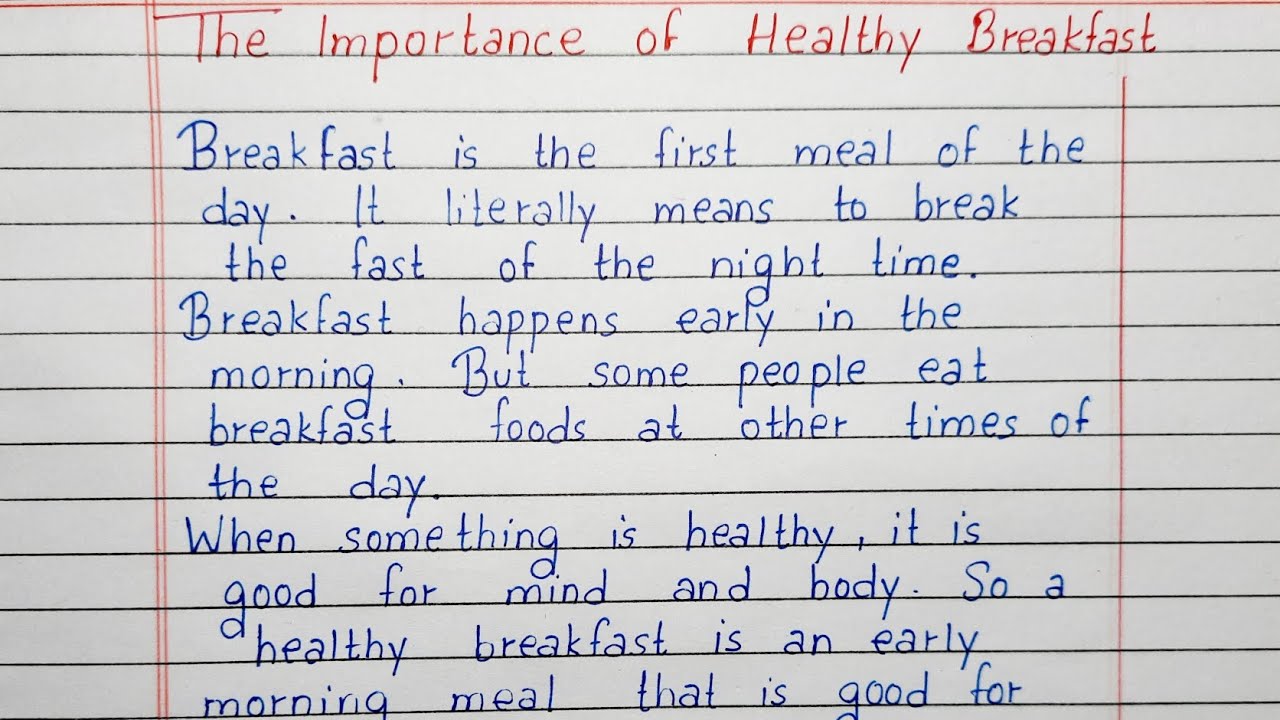 importance of breakfast essay