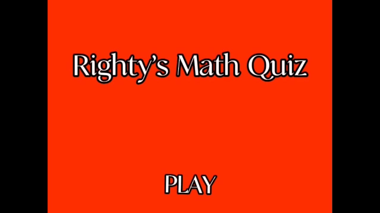 Righty’s Math Quiz - lost 2007 flash game