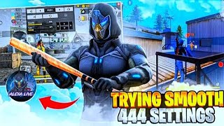 I Tried Smooth 444 Sensitivity | No Recoil + Only Red Numbers