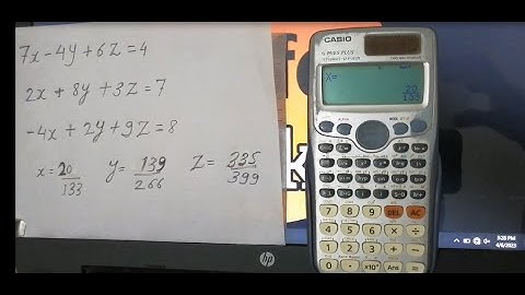 how to solve linear equations with 3 variables using casio fx991es plus calculator