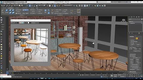 3DsMax Tutorials, Tutorial on 3D Modeling & Texturing a Cafe Interior Furniture in 3dsmax ( Part 6)