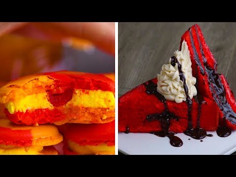 how-to-bake-macarons-and-red-velvet-desserts!-|-easy-dessert-recipes-by-so-yummy