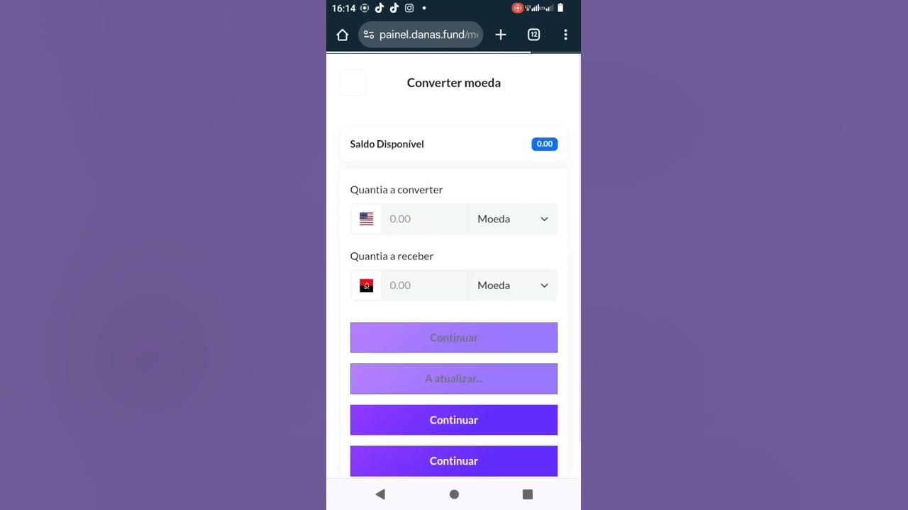 Como converter USD em kwanza na DANAs Fund 💳 YouTube