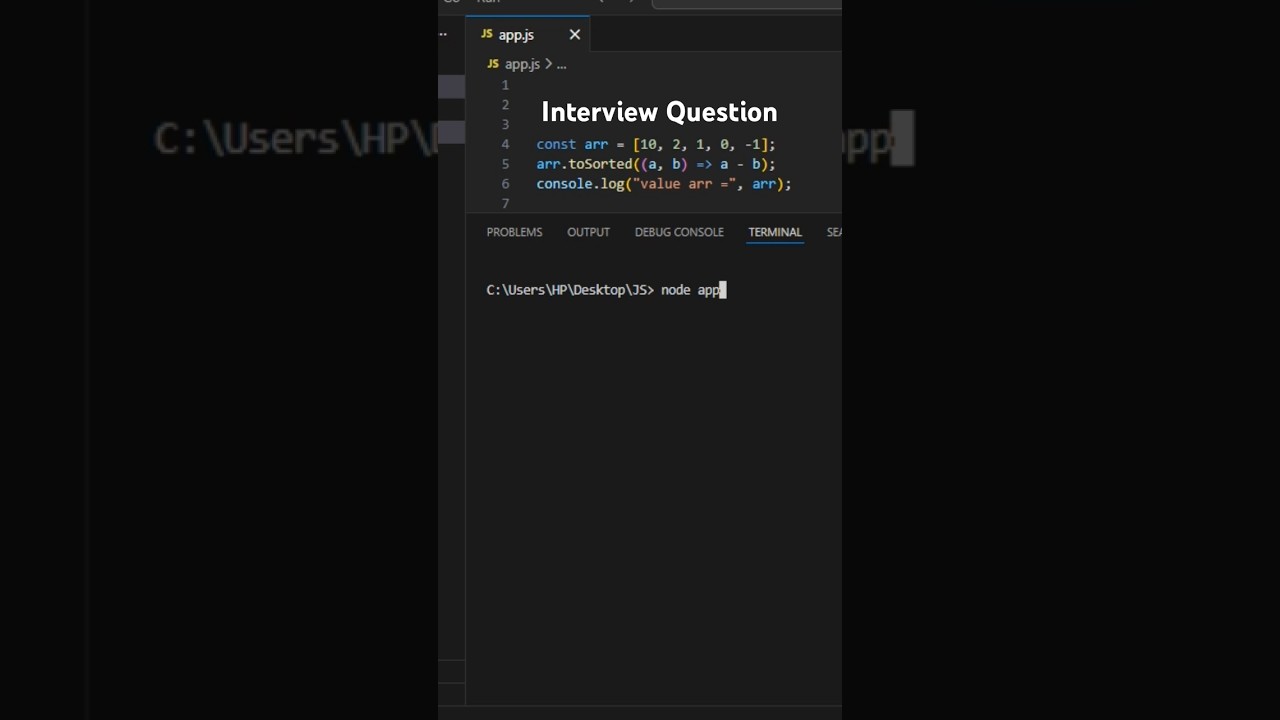 JavaScript(Js) Interview question | Part-291 