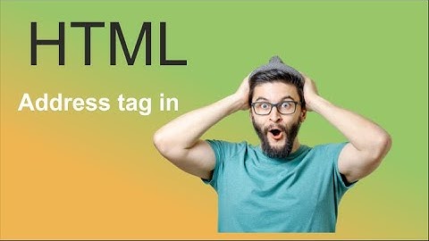 Address tag in HTML [Hindi/Urdu]