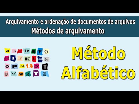 Métodos de arquivamento: Método alfabético