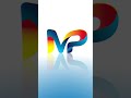 Cool gradient mp letter logo design in illustrator  logo tutorial shorts youtubeshorts