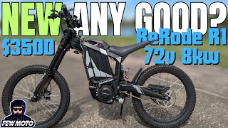 ReRode R1 72v Electric Dirt Bike: First Ride and Review