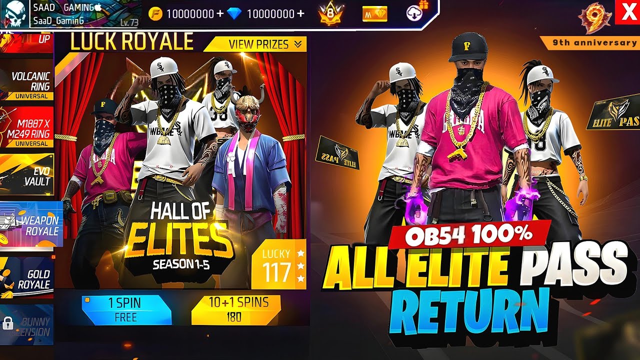 Old Elite Pass Return Date | Free Fire New Event Bangladesh Server | Free Fire New Event