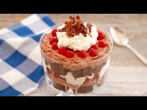 Chocolate Fudge Brownie & Raspberry Trifle - Gemma's Bigger Bolder Baking Ep 119