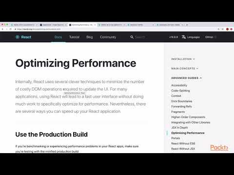 Learning React : Build React App to Optimize for Production | packtpub.com