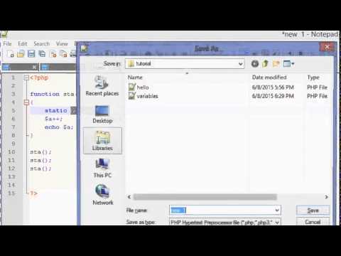 PHP tutorial for beginners : 4 - Static keyword and static variable in ...