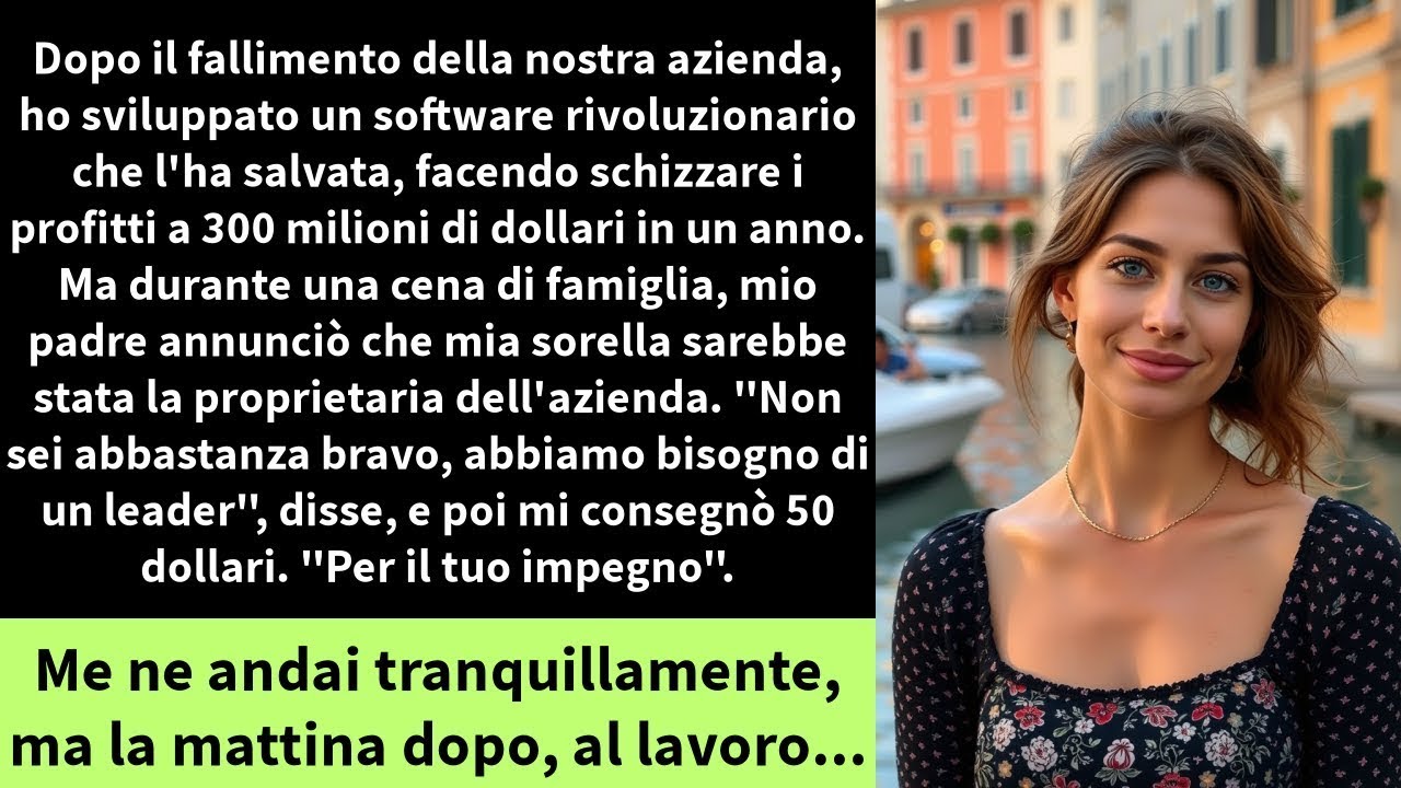 Dopo il fallimento della nostra azienda, ho sviluppato un software rivoluzionario che l'ha salvata