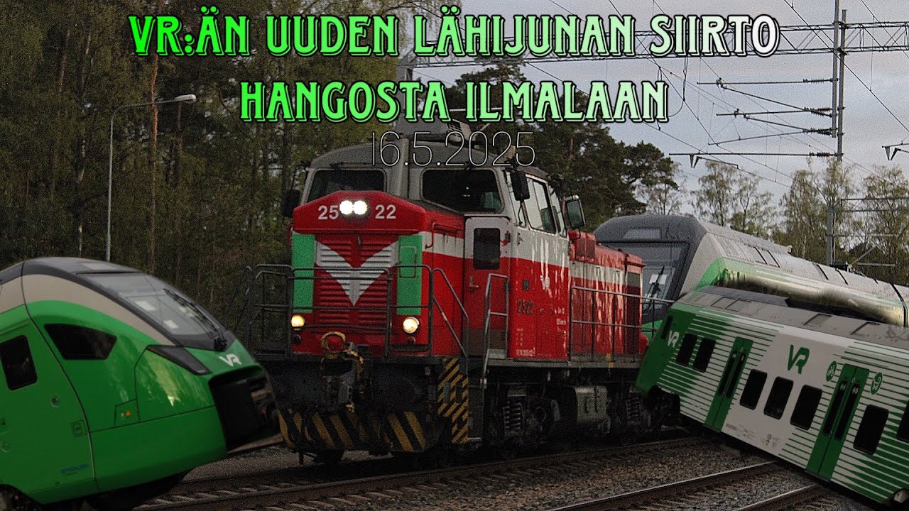 Uuden lähijunan Sm7:n siirto hangosta ilmalaan | MV 10303 HNKT-ILR