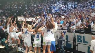 Basket Landes célèbre sa victoire en Coupe de France avec ses supporteurs